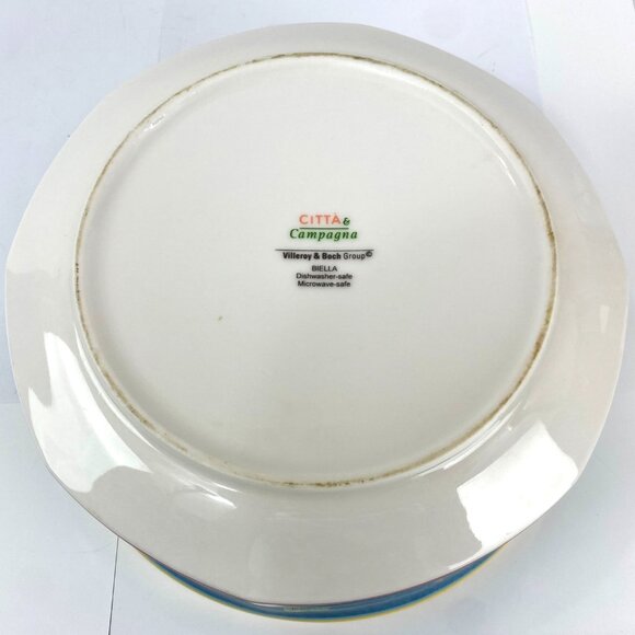 Villeroy & Boch 10" Porcelain Serving Bowl Large "Biella" Citta & Compagna EUC - Picture 6 of 7
